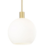 Margo Pendant - Olde Brass / White