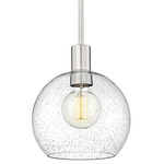 Margo Pendant - Brushed Nickel / Clear Seedy