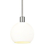 Margo Pendant - Polished Nickel / White