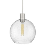 Margo Pendant - Brushed Nickel / Clear Seedy