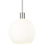 Margo Pendant - Polished Nickel / White