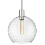 Margo Pendant - Polished Nickel / Clear Seedy