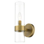 Datus Wall Sconce - Rubbed Brass / Clear