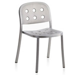1 Inch All Aluminum Stacking Chair - Hand Brushed Aluminum