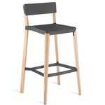 Lancaster Bar/ Counter Stool - Natural Ash / Dark Grey