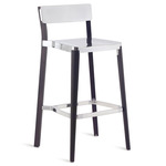 Lancaster Bar/ Counter Stool - Dark Stained Ash / Aluminum