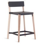 Lancaster Bar/ Counter Stool - Natural Ash / Dark Grey