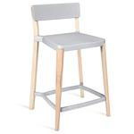 Lancaster Bar/ Counter Stool - Natural Ash / Light Grey