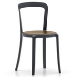On & On Wood Stacking Chair - Black / Walnut