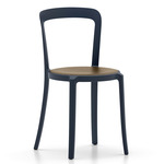 On & On Wood Stacking Chair - Dark Blue / Walnut