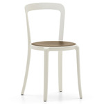 On & On Wood Stacking Chair - White / Walnut