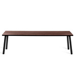 Run Bench - Black Powder Coated Aluminum / Walnut Plywood