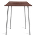 Run High Table - Clear Anodized Aluminum / Walnut Plywood