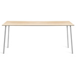 Run High Table - Clear Anodized Aluminum / Accoya Wood