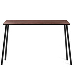 Run High Side Table - Black Powder Coated Aluminum / Walnut Plywood