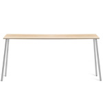 Run High Side Table - Clear Anodized Aluminum / Accoya Wood