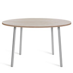 Run Cafe Table - Clear Anodized Aluminum / Ash Plywood