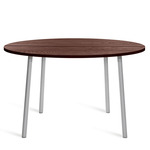 Run Cafe Table - Clear Anodized Aluminum / Walnut Plywood
