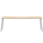 Run Side Table - Clear Anodized Aluminum / Accoya Wood