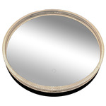 Reflections Crystalline LED Mirror - Matte Black / Mirror