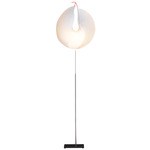 Yoruba Rose Floor Lamp - Stainless Steel / White