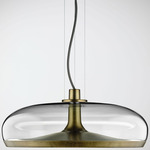 Aurelia S45 Pendant - Vintage Brass / Smoke Grey