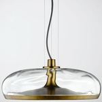 Aurelia S45 Pendant - Vintage Brass / Transparent Water