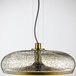 Aurelia S45 Pendant - Vintage Brass / Transparent Pulegoso