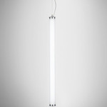 Stacking Naked Vertical Pendant - Matte White / Anodized Aluminum / White