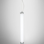 Stacking Naked Vertical Pendant - Matte White / Anodized Aluminum / White