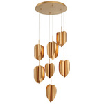 Portofino Round Multi Light Chandelier - Satin Gold