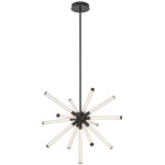 Volterra Chandelier - Matte Black / Clear