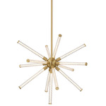 Volterra Chandelier - Plated Brushed Gold / Clear