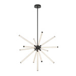 Volterra Chandelier - Matte Black / Clear