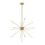 Volterra Chandelier - Plated Brushed Gold / Clear