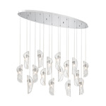 Sorrento Oval Multi Light Chandelier - Chrome / Clear