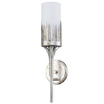 Sawgrass Wall Light - Silver Leaf / Opal