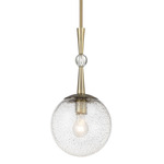 Populuxe Pendant - Aged Brass / Clear