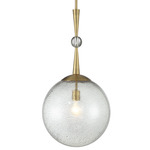 Populuxe Pendant - Aged Brass / Clear