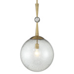 Populuxe Pendant - Aged Brass / Clear