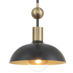 Biloxi Pendant - Antique Brass / Black / Gold