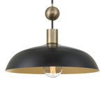 Biloxi Pendant - Antique Brass / Black / Gold