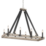 Rawson Ridge Linear Pendant - Antique Silverwood / Coal