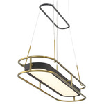 Levitation Linear Pendant - Brass / Black / Alabaster