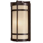 Andrita Court Outdoor Wall Light - Textured French Bronze / Clear