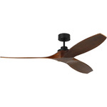 Collins Smart Ceiling Fan - Midnight Black / Dark Walnut