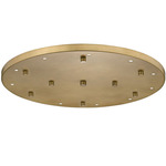 Multi Point Round Canopy - Rubbed Brass