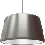 Pillbox Pendant - Satin Nickel / White