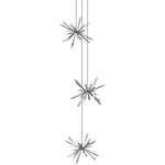 Starburst Triple Pendant - Polished Chrome