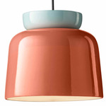 Corcovado Open Pendant - Light Blue / Poke Orange / Light Blue